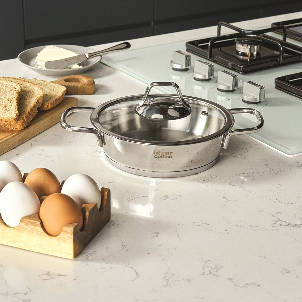 Hisar Optima Bergama İndüksiyon Tabanlı Çelik Sahan 18 Cm - Hisar