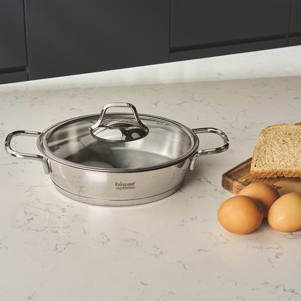 Hisar Optima Bergama İndüksiyon Tabanlı Çelik Sahan 20 cm - Hisar