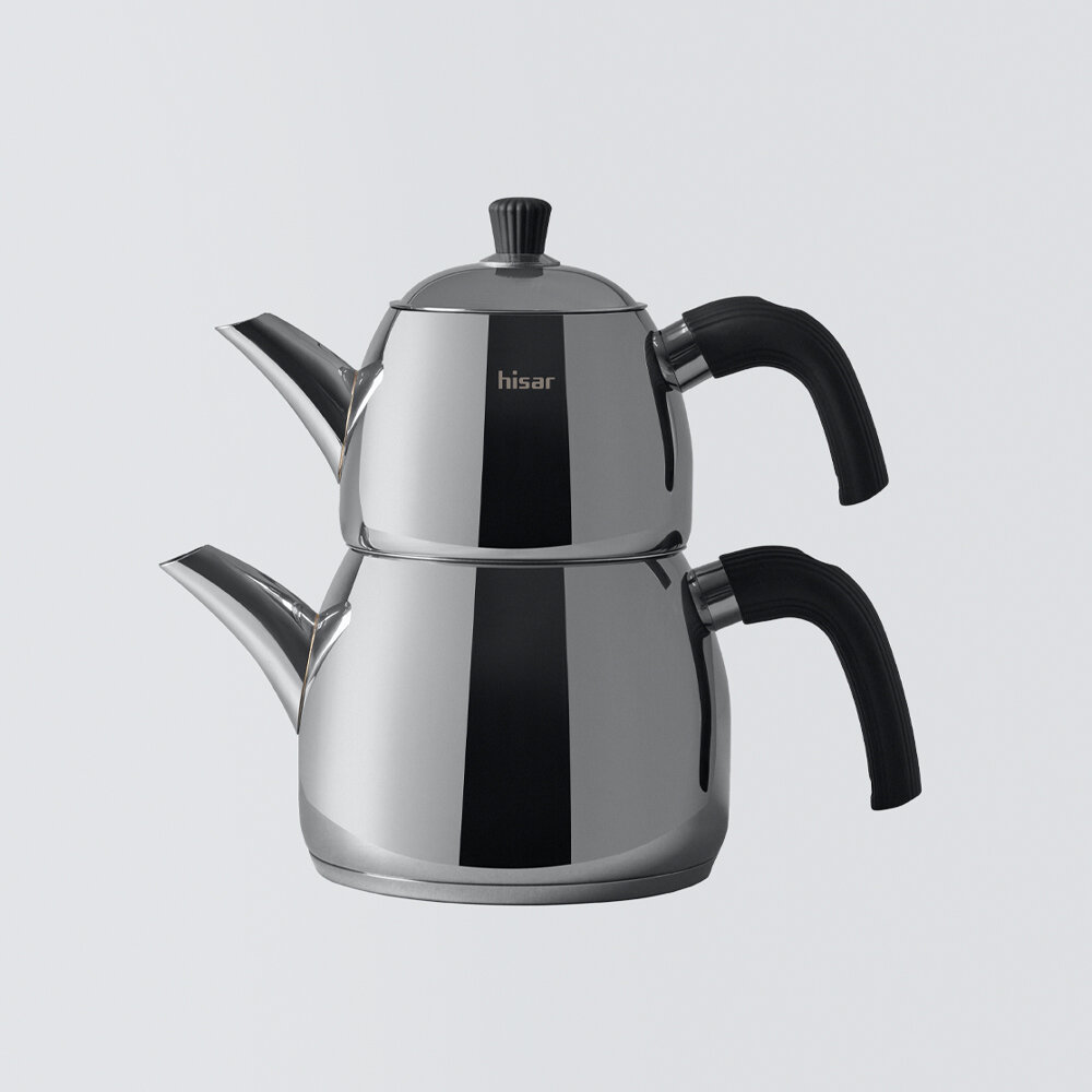 Hisar Hera Midi Çelik Çaydanlık Siyah - 4