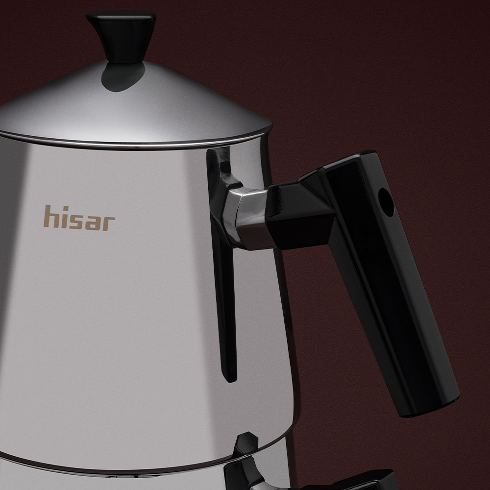 Hisar Heybeli Plus Maxi Çelik Çaydanlık Siyah - 2