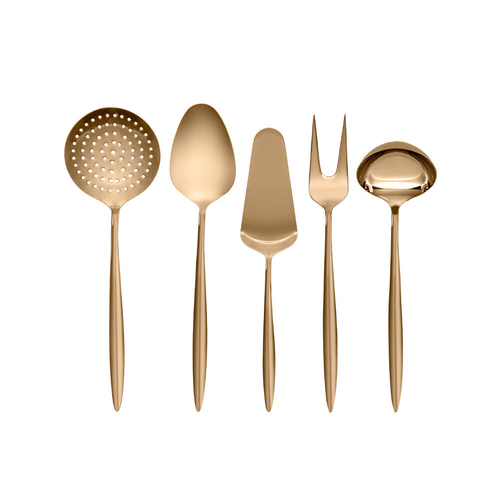 Hisar Mercury 5 Parça Çelik Servis Seti Titanyum Bronz - 3