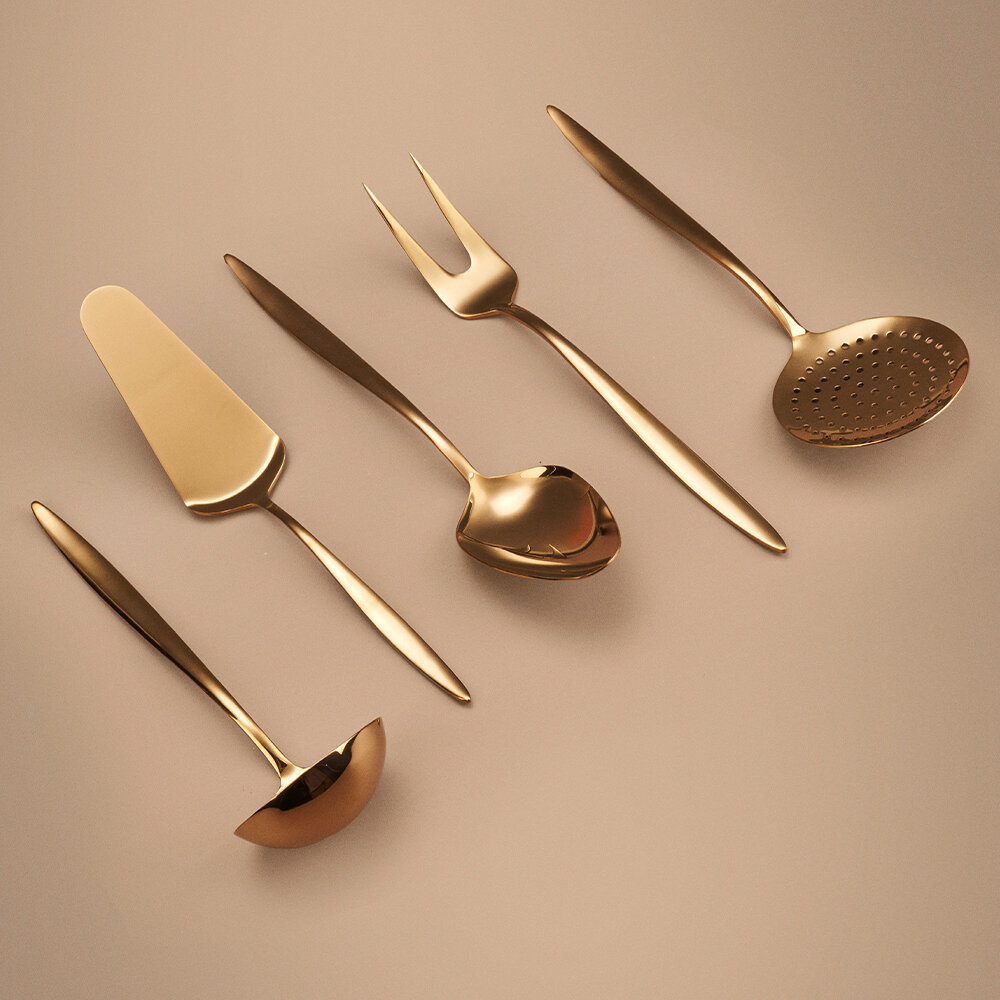 Hisar Mercury 5 Parça Çelik Servis Seti Titanyum Bronz - 2