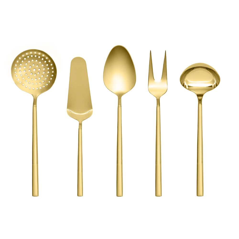 Hisar Milano 5 Parça Servis Seti Titanyum Gold - 1