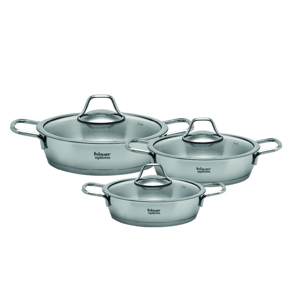 Hisar Optima Bergama 6 Parça Çelik Sahan Seti - 1