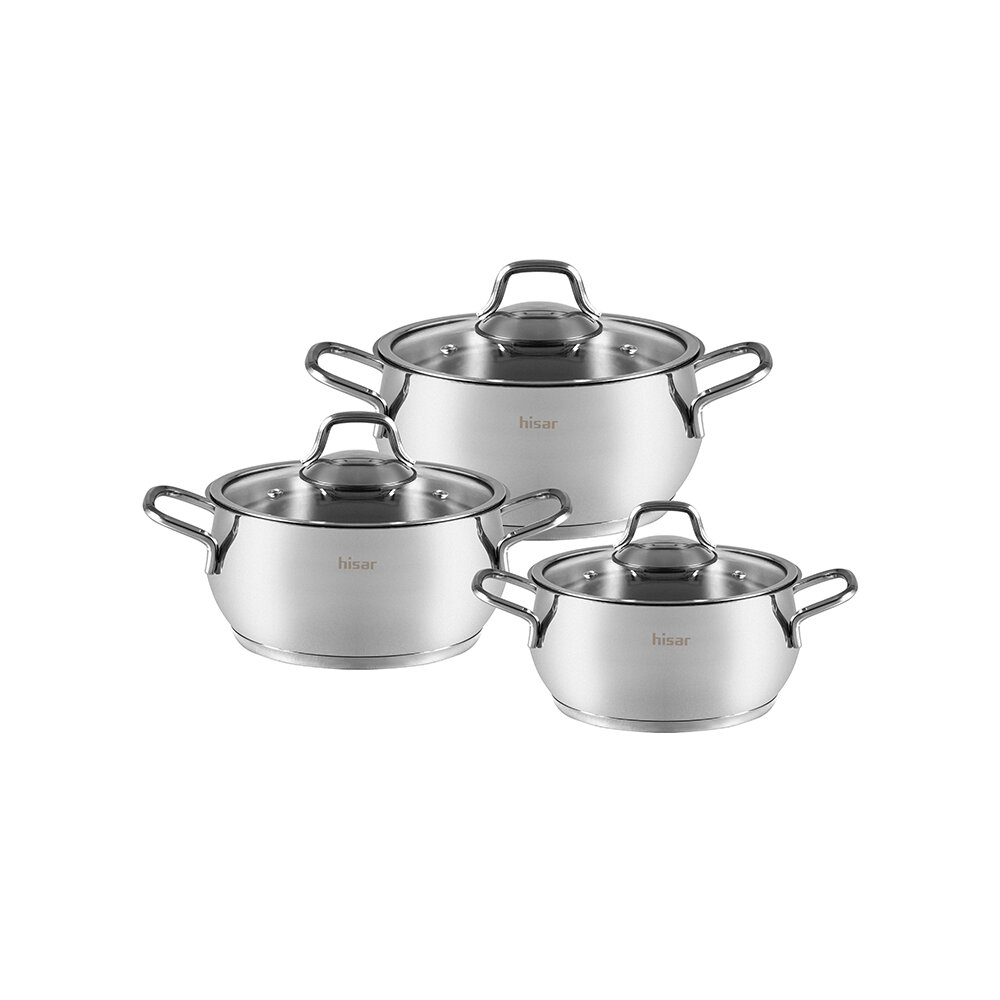 Hisar Perge 6 Parça Çelik Mini Tencere Seti - 3