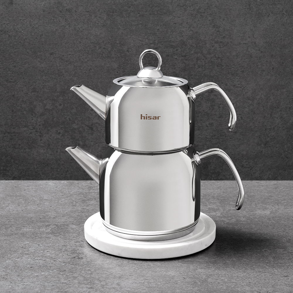 Hisar Satürn Mini Çelik Çaydanlık Cam Kapak - 1