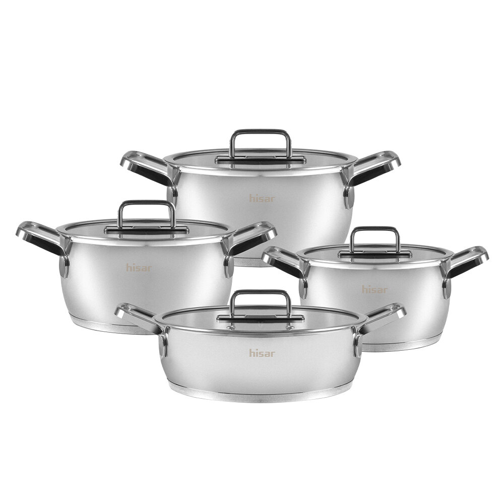Hisar Stella 8 Parça Çelik Tencere Seti - 3