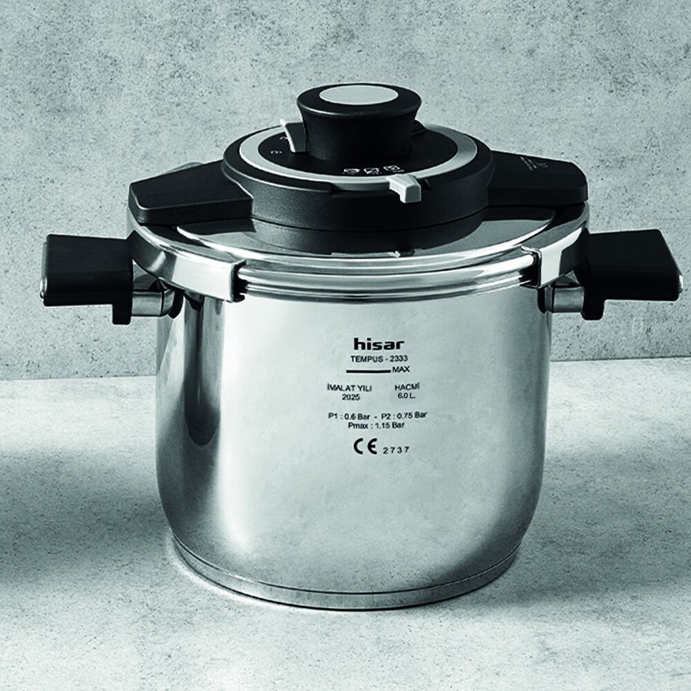 Hisar Tempus Düdüklü 6Lt Siyah - Hisar