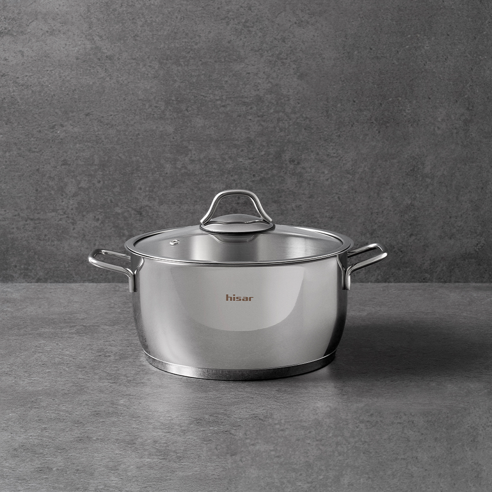 Hisar Teos İndüksiyon Tabanlı Çelik Derin Tencere 20 Cm - Hisar