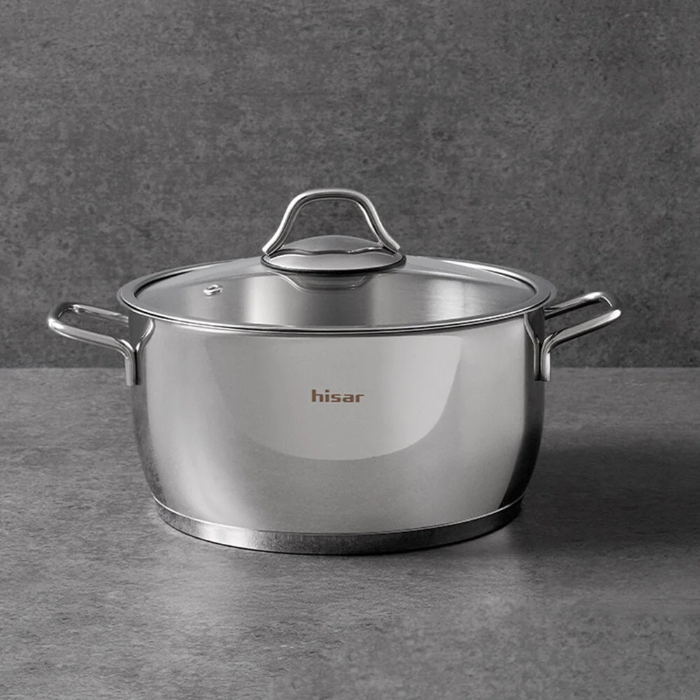 Hisar Teos İndüksiyon Tabanlı Çelik Derin Tencere 30 cm - Hisar