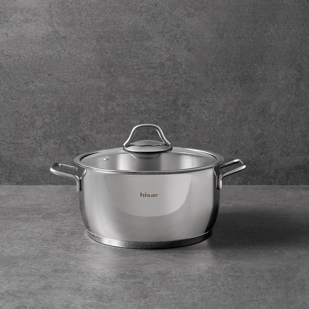 Hisar Teos İndüksiyon Tabanlı Çelik Derin Tencere 22 Cm - Hisar